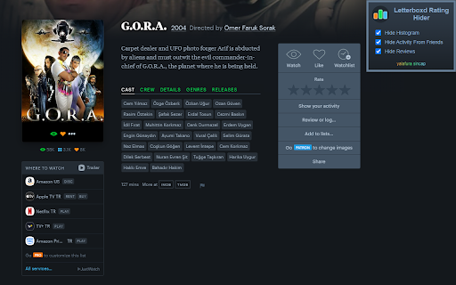 Letterboxd Rating Hider  from Chrome web store to be run with OffiDocs Chromium online