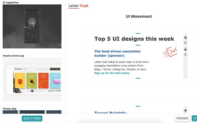 Letterfuel  from Chrome web store to be run with OffiDocs Chromium online