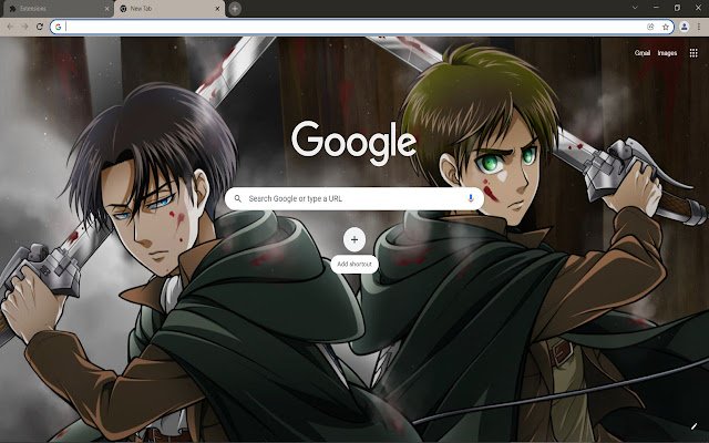 Levi Ackerman Eren Yeager (Attack On Titan) dal web store di Chrome verrà eseguito con OffiDocs Chromium online