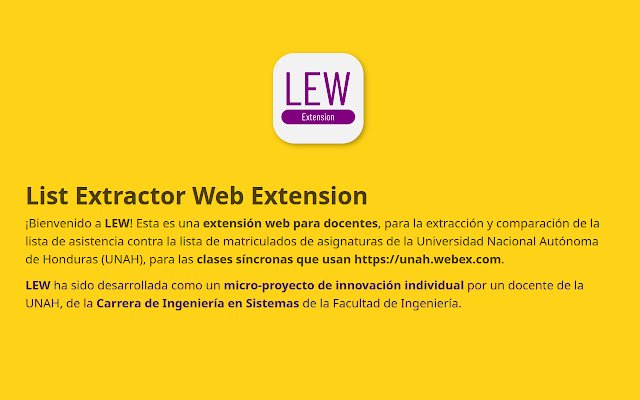 LEW-Erweiterung: Comparador de Asistencia aus dem Chrome-Webshop zur Ausführung mit OffiDocs Chromium online