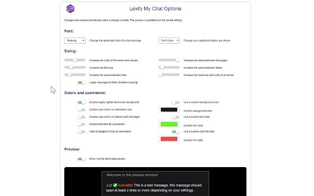 Lexify My Chat  from Chrome web store to be run with OffiDocs Chromium online