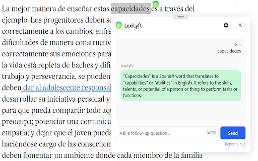 LexiLyft  from Chrome web store to be run with OffiDocs Chromium online