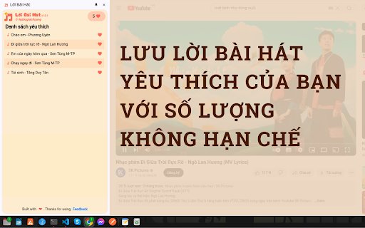 Lời Bài Hát  from Chrome web store to be run with OffiDocs Chromium online