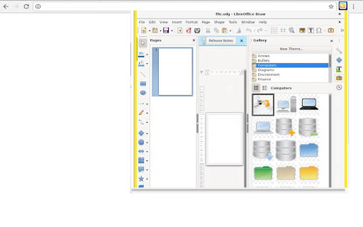 LibreOffice Draw online  from Chrome web store to be run with OffiDocs Chromium online