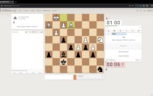 Lichess Opponent Info Hider  from Chrome web store to be run with OffiDocs Chromium online