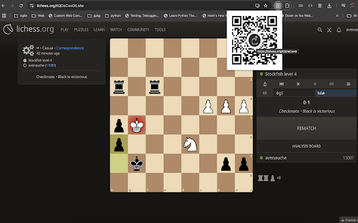 Lichess QR Code Generator  from Chrome web store to be run with OffiDocs Chromium online