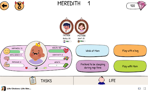 Life Choices: Life Simulator Game Ready to face tough life choices? from Chrome web store to be run with OffiDocs Chromium online Life Choices: Life Simulator Game Ready to face tough life choices? from Chrome web store to be run with OffiDocs Chromium online