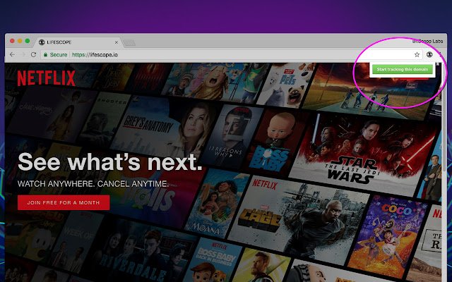 LifeScope Browser Extension  from Chrome web store to be run with OffiDocs Chromium online
