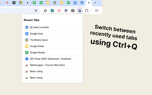 LIFO Tab Switcher  from Chrome web store to be run with OffiDocs Chromium online