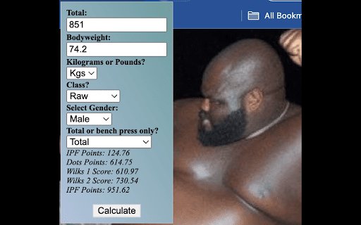 Lift Calculator  from Chrome web store to be run with OffiDocs Chromium online
