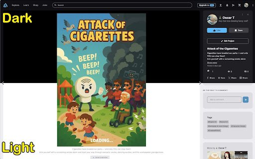 Light Theme  from Chrome web store to be run with OffiDocs Chromium online