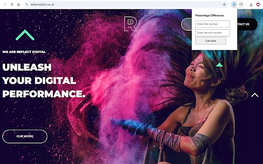 Lightweight Percentage Difference Calculator  from Chrome web store to be run with OffiDocs Chromium online