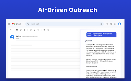 Lillian AI Influencer Marketing Assistant  from Chrome web store to be run with OffiDocs Chromium online
