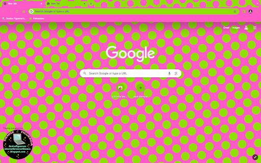 Lime Green  Hot Pink Polka Dots  from Chrome web store to be run with OffiDocs Chromium online