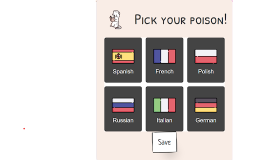 LingoPop  from Chrome web store to be run with OffiDocs Chromium online