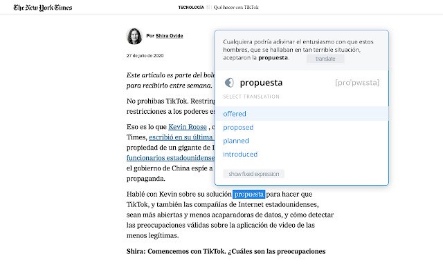 Tłumacz języka Lingualeo ze sklepu internetowego Chrome, który można uruchomić z OffiDocs Chromium online
