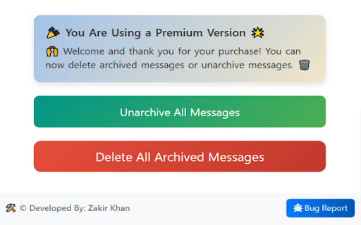 Linkedin Archived Messages Cleaner 2025  from Chrome web store to be run with OffiDocs Chromium online