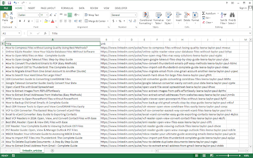 LinkedIn Article Extractor  from Chrome web store to be run with OffiDocs Chromium online