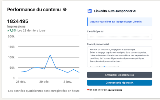 LinkedIn Auto Responder AI  from Chrome web store to be run with OffiDocs Chromium online