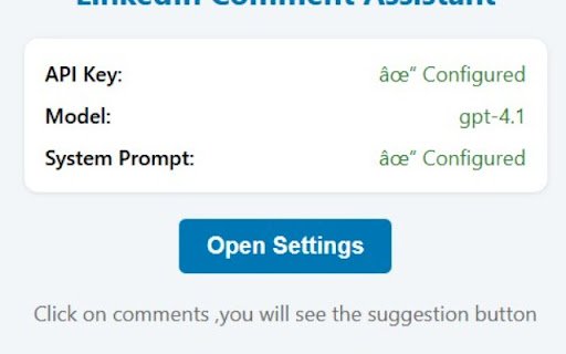 LinkedIn Comment Assistant  from Chrome web store to be run with OffiDocs Chromium online