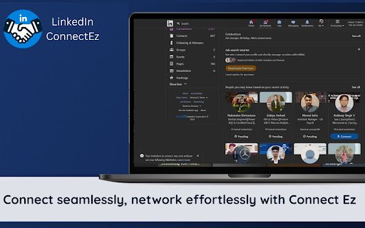 LinkedIn ConnectEz  from Chrome web store to be run with OffiDocs Chromium online