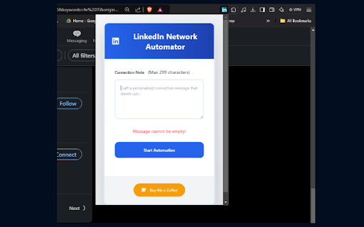 LinkedIn Connection Automator  from Chrome web store to be run with OffiDocs Chromium online