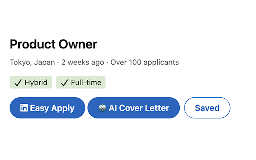 LinkedIn Cover Letter Assistant  from Chrome web store to be run with OffiDocs Chromium online