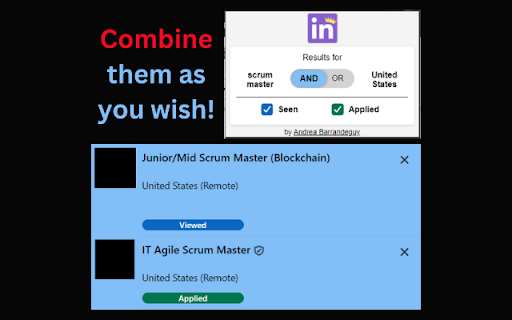 Linkedin Filter  from Chrome web store to be run with OffiDocs Chromium online