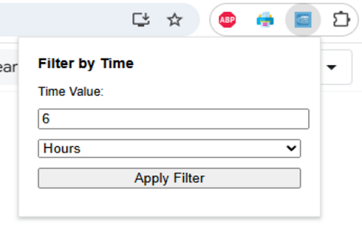LinkedIn Job Time Filter  from Chrome web store to be run with OffiDocs Chromium online