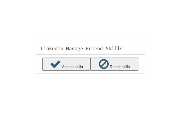 Linkedin Manage Friend Skills  from Chrome web store to be run with OffiDocs Chromium online