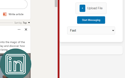 LinkedIn Messaging bot 2  from Chrome web store to be run with OffiDocs Chromium online