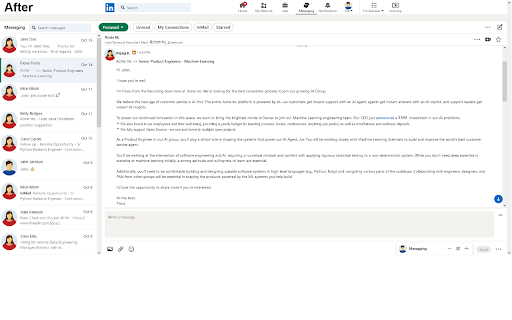 LinkedIn Messaging Full Screen  from Chrome web store to be run with OffiDocs Chromium online