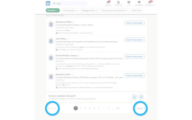 LinkedIn, Next and Previous shortcuts  from Chrome web store to be run with OffiDocs Chromium online