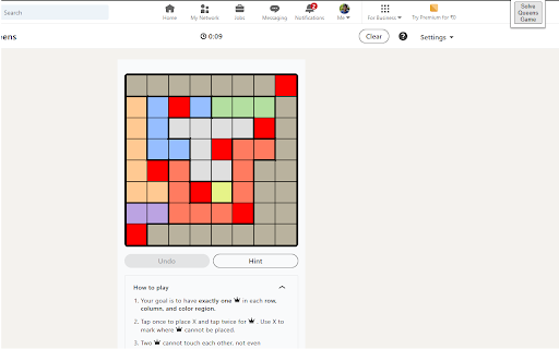 Linkedin Queens Puzzle Solver  from Chrome web store to be run with OffiDocs Chromium online