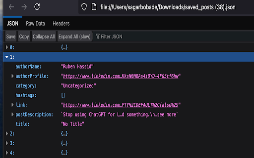 LinkedIn Saved Posts Viewer  from Chrome web store to be run with OffiDocs Chromium online