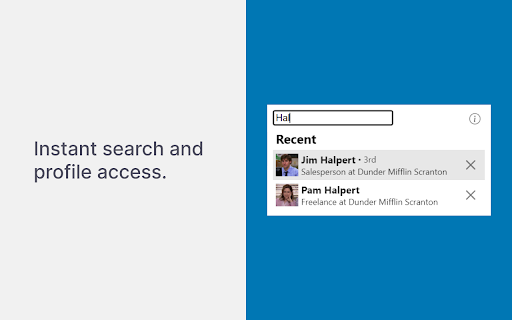 LinkedIn Searchbar  from Chrome web store to be run with OffiDocs Chromium online