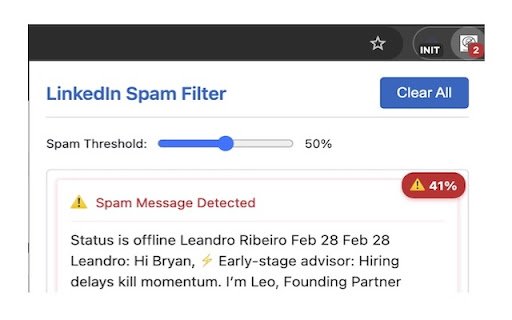 LinkedIn Spam Filter  from Chrome web store to be run with OffiDocs Chromium online