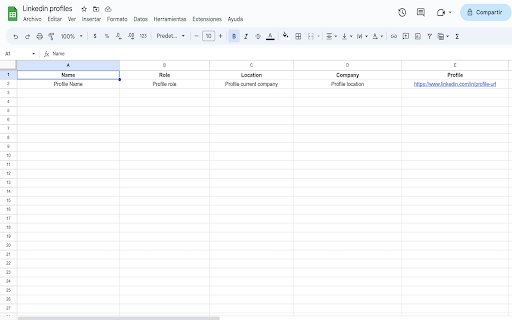 Linkedin to Google Sheets  from Chrome web store to be run with OffiDocs Chromium online