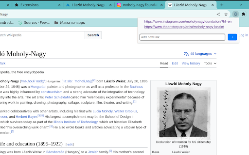 Linked Pages  from Chrome web store to be run with OffiDocs Chromium online