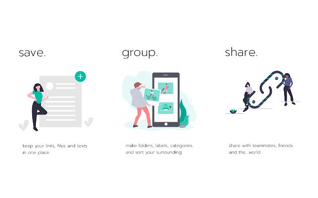 Linker Save. Group. Share.  from Chrome web store to be run with OffiDocs Chromium online
