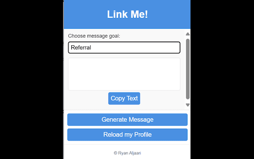 LinkMe  from Chrome web store to be run with OffiDocs Chromium online