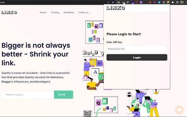 Linko | Zaawansowany skracacz linków ze sklepu internetowego Chrome do uruchomienia z OffiDocs Chromium online