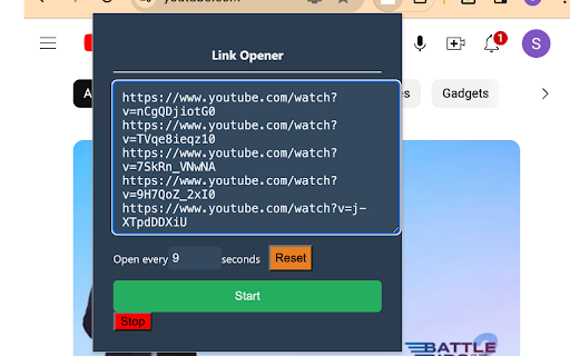 Link Opener  from Chrome web store to be run with OffiDocs Chromium online
