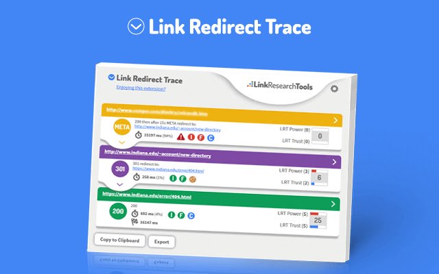 Link Redirect Trace  from Chrome web store to be run with OffiDocs Chromium online