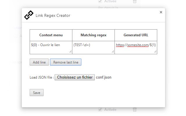 Collega Regex Creator dal Chrome Web Store per essere eseguito con OffiDocs Chromium online