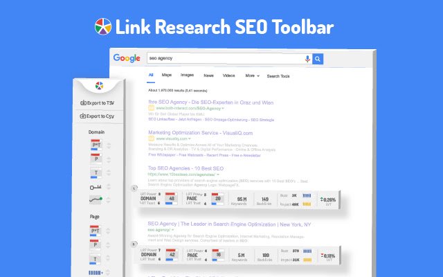 Link Research SEO Toolbar  from Chrome web store to be run with OffiDocs Chromium online