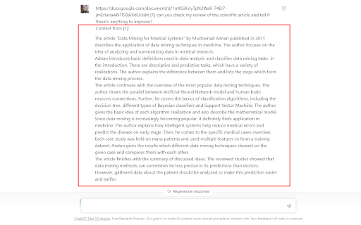 Links in ChatGPT: access websites, Google Docs and Sheets urls  from Chrome web store to be run with OffiDocs Chromium online