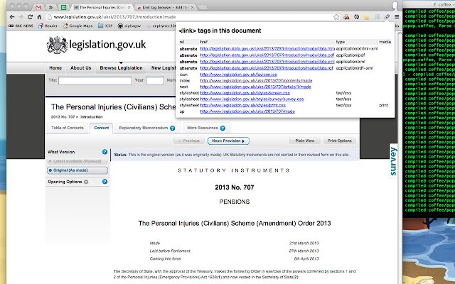 Link tag browser  from Chrome web store to be run with OffiDocs Chromium online