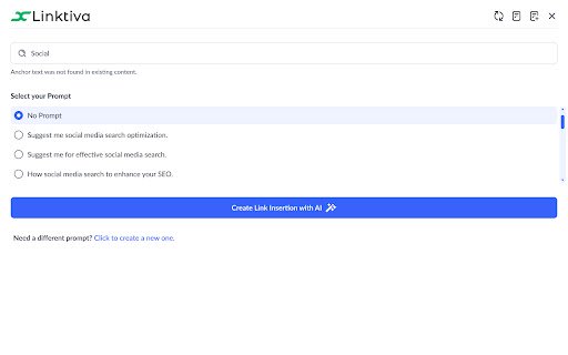 Linktiva  from Chrome web store to be run with OffiDocs Chromium online