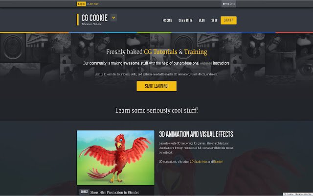 Link către CG Cookie din magazinul web Chrome pentru a fi rulat cu OffiDocs Chromium online